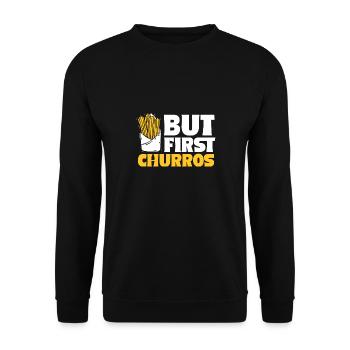 Churro mais premier churros amateur de pâtisserie mexicaine - Sweat-shirt Unisexe - noir - Devant - Alina (178cm) & Michal (187cm)