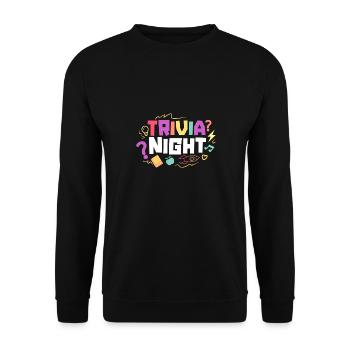 Soirée Trivia, soirée jeux de société, animation d’une soirée quiz - Sweat-shirt Unisexe - noir - Devant - Alina (178cm) & Michal (187cm)