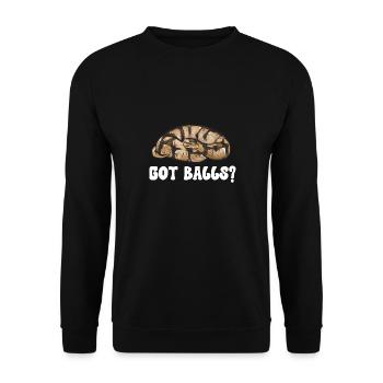 Ball Python Schlange Königspython - Unisex Pullover - Schwarz - Vorne - Alina (178cm) & Michal (187cm)