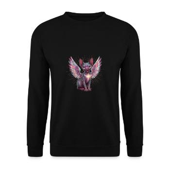 Chat Sphynx pour les amoureux des chats - Sweat-shirt Unisexe - noir - Devant - Alina (178cm) & Michal (187cm)