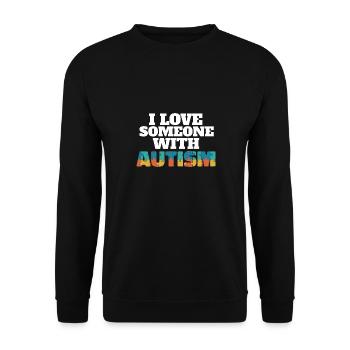 I Love Someone With Autism Awareness Month Puzzle - Unisex Sweatshirt - black - Front - Alina (178cm) & Michal (187cm)