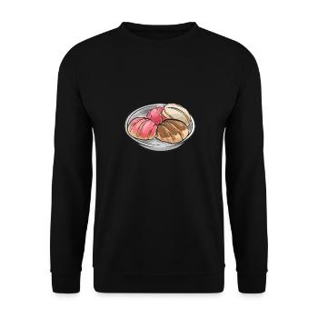 Concha Hispanic Mexikanisch Pan Dulce - Unisex Pullover - Schwarz - Vorne - Alina (178cm) & Michal (187cm)