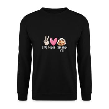 Cinnamon roll - Unisex Sweatshirt - black - Front - Alina (178cm) & Michal (187cm)