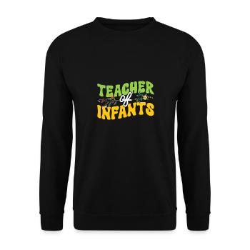 Enseignante de maternelle Éducatrice de centre de garde - Sweat-shirt Unisexe - noir - Devant - Alina (178cm) & Michal (187cm)