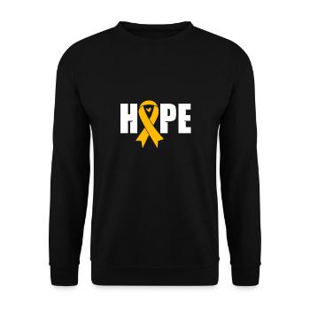 Cancer Child Cancer Survivor - Unisex Sweatshirt - black - Front - Alina (178cm) & Michal (187cm)