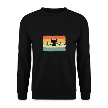 Kayaking Kayaking Heartbeat - Unisex Sweatshirt - black - Front - Alina (178cm) & Michal (187cm)