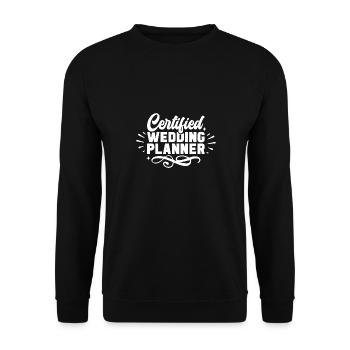 Certified Wedding planner and marriage event - Unisex Sweatshirt - black - Front - Alina (178cm) & Michal (187cm)