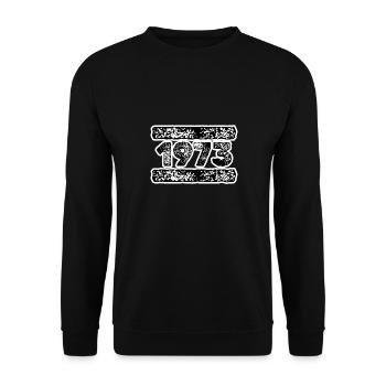 1973 - Unisex Pullover - Schwarz - Vorne - Alina (178cm) & Michal (187cm)