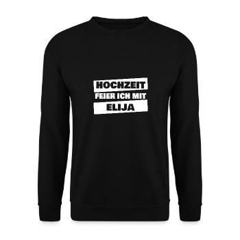 Elijah as a bachelor party - Unisex Sweatshirt - black - Front - Alina (178cm) & Michal (187cm)