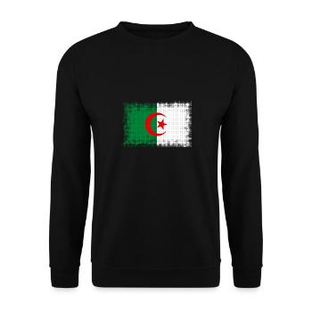 Algeria - Unisex Sweatshirt - black - Front - Alina (178cm) & Michal (187cm)