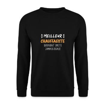 Souvent imité jamais égalé meilleur chauffagiste - Sweat-shirt Unisexe - noir - Devant - Alina (178cm) & Michal (187cm)