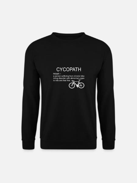 Cycopath Funny Bike Cycle Cyclist Pun Quote humor - Unisex Sweatshirt - black