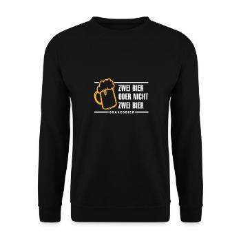 Zwei Bier oder nicht zwei Bier Shakesbier - Unisex Pullover - Schwarz - Vorne - Alina (178cm) & Michal (187cm)