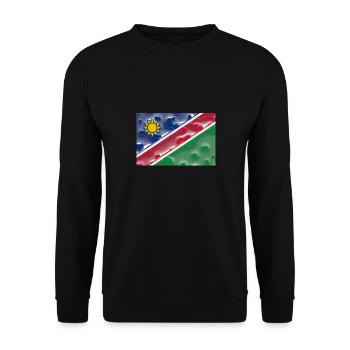 Namibia - Unisex Sweatshirt - black - Front - Alina (178cm) & Michal (187cm)