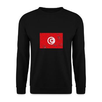 Tunisia - Unisex Sweatshirt - black - Front - Alina (178cm) & Michal (187cm)