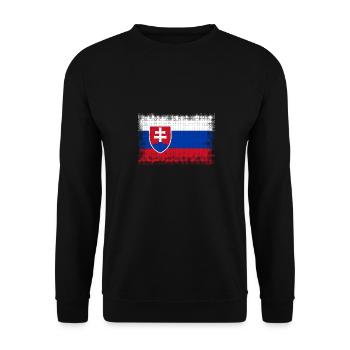 Slowakei - Unisex Pullover - Schwarz - Vorne - Alina (178cm) & Michal (187cm)