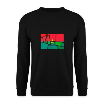 Burkina Faso - Unisex Sweatshirt - black - Front - Alina (178cm) & Michal (187cm)
