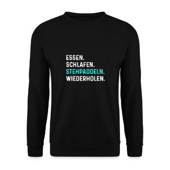 Stand Up Paddeling - Unisex Pullover - Schwarz - Vorne - Alina (178cm) & Michal (187cm)