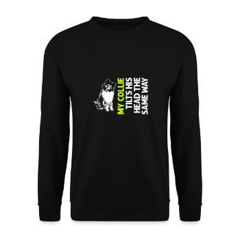 Longhair Collie Rough Collie Dog - Unisex Sweatshirt - black - Front - Alina (178cm) & Michal (187cm)