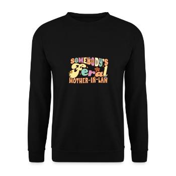 La belle-mère sauvage de quelqu’un drôle de mariage - Sweat-shirt Unisexe - noir - Devant - Alina (178cm) & Michal (187cm)