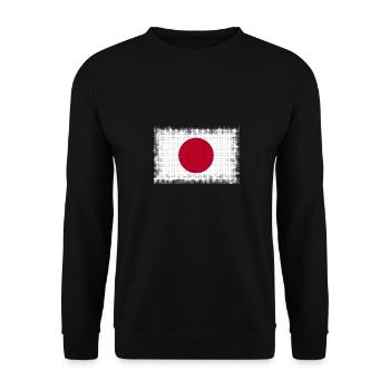 Land Japan - Unisex Pullover - Schwarz - Vorne - Alina (178cm) & Michal (187cm)