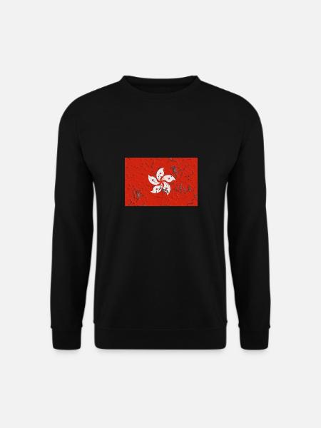 Flagge für Hongkong Hongkong Land - Unisex Pullover - Schwarz
