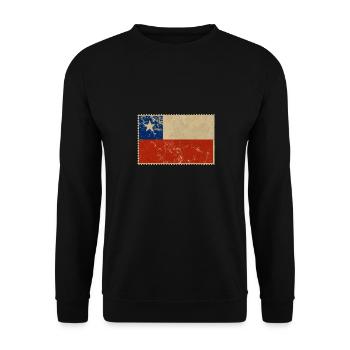 Flagge Chile - Unisex Pullover - Schwarz - Vorne - Alina (178cm) & Michal (187cm)