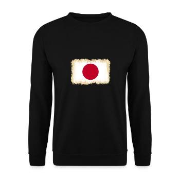 Flag of Japan - Unisex Sweatshirt - black - Front - Alina (178cm) & Michal (187cm)