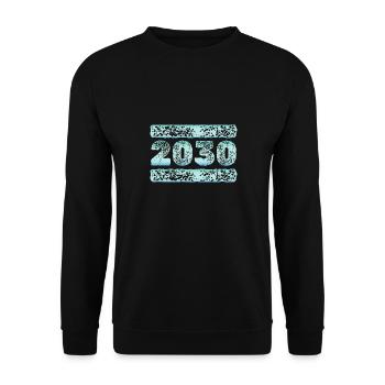 2030 - Unisex Sweatshirt - black - Front - Alina (178cm) & Michal (187cm)