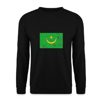 Mauritania as a flag - Unisex Sweatshirt - black - Front - Alina (178cm) & Michal (187cm)