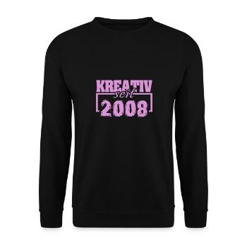 2008 - Unisex Pullover - Schwarz - Vorne - Alina (178cm) & Michal (187cm)