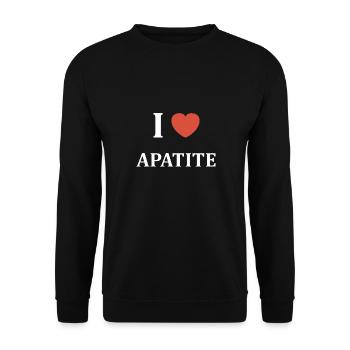 I love Apatite - Sweat-shirt Unisexe - noir - Devant - Alina (178cm) & Michal (187cm)