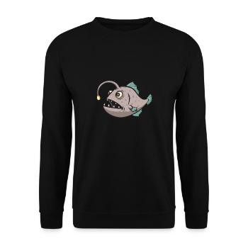 Frogfish Deep Sea Angler Angler Fish - Unisex Sweatshirt - black - Front - Alina (178cm) & Michal (187cm)