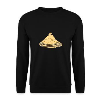 Crêpes Bretagne humour crêpe - Sweat-shirt Unisexe - noir - Devant - Alina (178cm) & Michal (187cm)