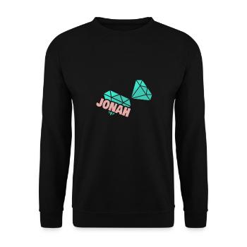 Gift for Jonah - Unisex Sweatshirt - black - Front - Alina (178cm) & Michal (187cm)