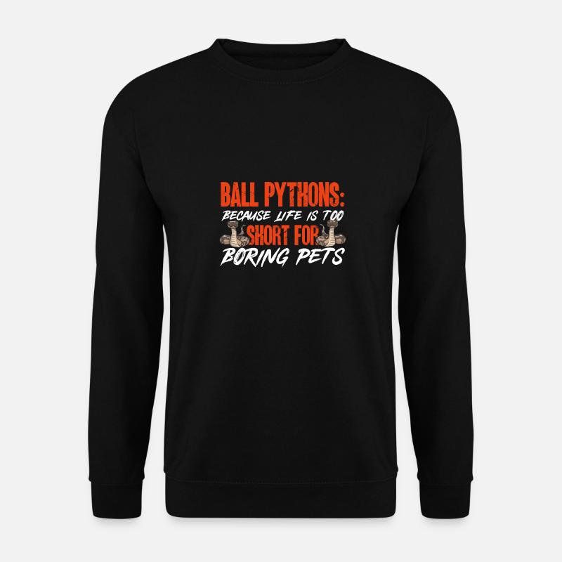 Ball Python Schlange Königspython - Unisex Pullover - Schwarz