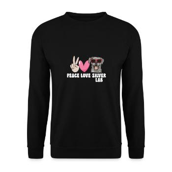 Silver Labrador Retriever Silver Lab - Sweat-shirt Unisexe - noir - Devant - Alina (178cm) & Michal (187cm)