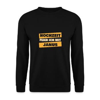 Bachelor party Janus - Unisex Sweatshirt - black - Front - Alina (178cm) & Michal (187cm)