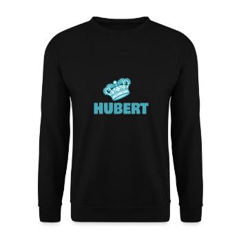 First name Hubert - Unisex Sweatshirt - black - Front - Alina (178cm) & Michal (187cm)