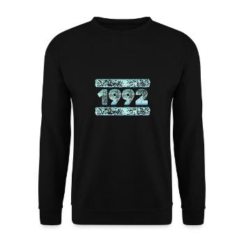 1992 - Unisex Pullover - Schwarz - Vorne - Alina (178cm) & Michal (187cm)
