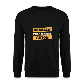Anton - Sweat-shirt Unisexe - noir - Devant - Alina (178cm) & Michal (187cm)