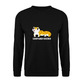 Leopard Gecko - Unisex Pullover - Schwarz - Vorne - Alina (178cm) & Michal (187cm)