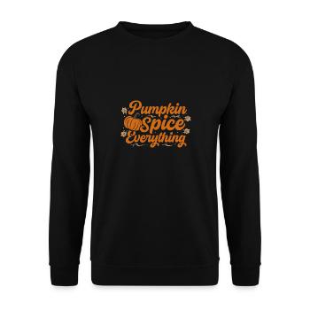 Épices à la citrouille, tout ce qui concerne la saison d'automne - Sweat-shirt Unisexe - noir - Devant - Alina (178cm) & Michal (187cm)