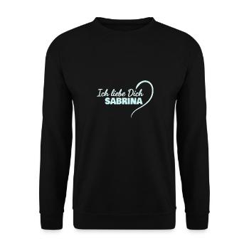LiebeDich Sabrina - Unisex Pullover - Schwarz - Vorne - Alina (178cm) & Michal (187cm)