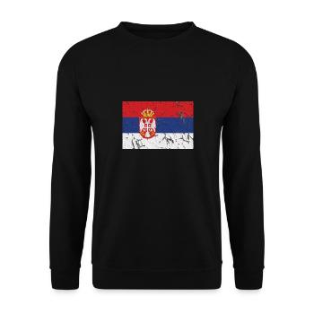 Serbia - Unisex Sweatshirt - black - Front - Alina (178cm) & Michal (187cm)