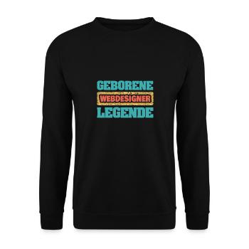 Webdesigner - Unisex Pullover - Schwarz - Vorne - Alina (178cm) & Michal (187cm)