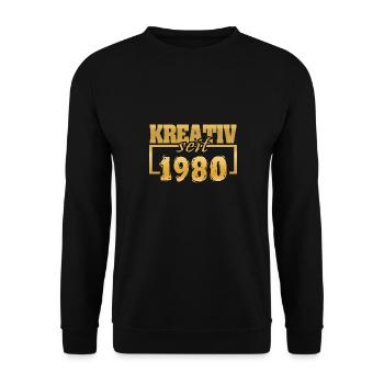 Web designer 1980 - Unisex Sweatshirt - black - Front - Alina (178cm) & Michal (187cm)