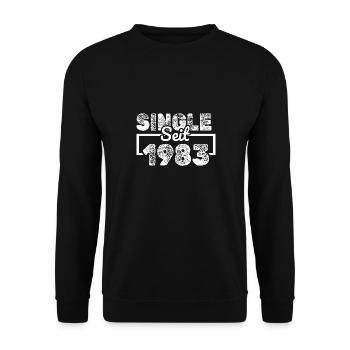 Single 1983 - Unisex Sweatshirt - black - Front - Alina (178cm) & Michal (187cm)