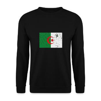 Algeria - Unisex Sweatshirt - black - Front - Alina (178cm) & Michal (187cm)