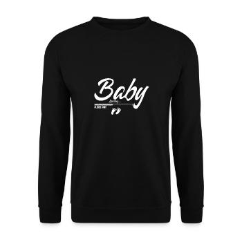 Bébé Loading please wait parents Maman papa cadeau - Sweat-shirt Unisexe - noir - Devant - Alina (178cm) & Michal (187cm)